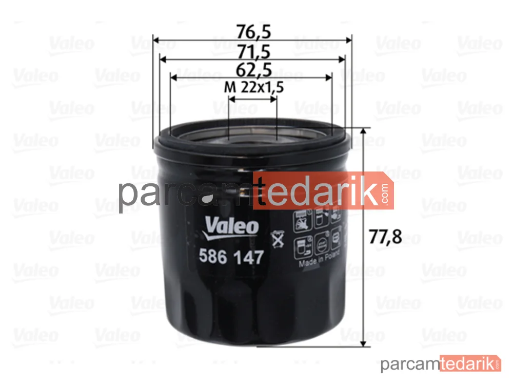 586147 | Yağ Filtresi — Ford Transit, Ford Transit V363, Ford Transit Tourneo